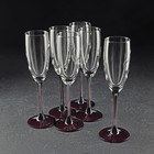 Набор стеклянных бокалов для шампанского «Домино», 170 мл, 6 шт - фото 301102552