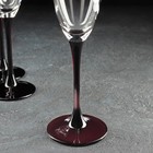 Набор стеклянных бокалов для шампанского «Домино», 170 мл, 6 шт - Фото 2