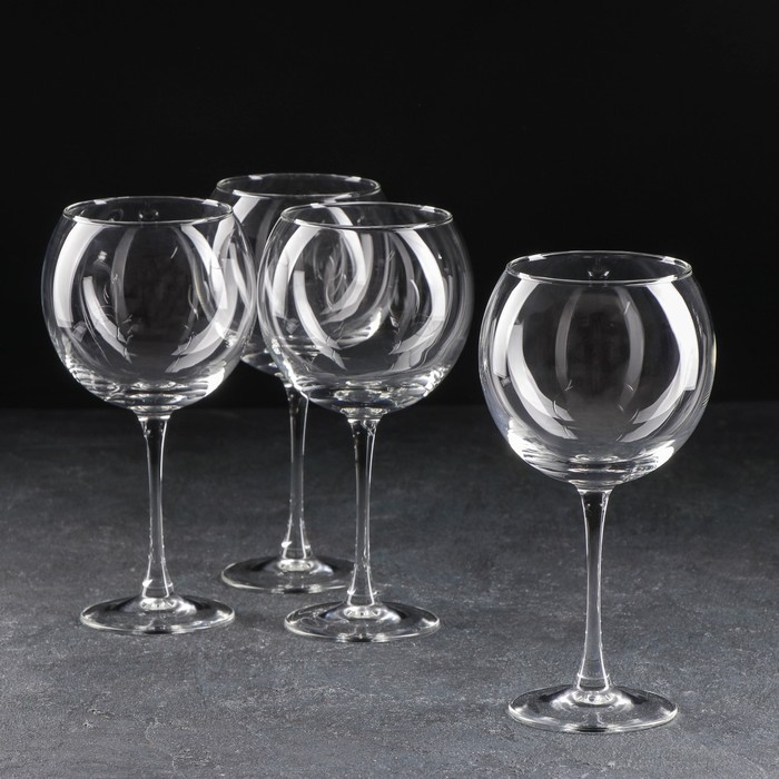 Набор стеклянных бокалов для вина «Время дегустаций. Бургундия», 650 мл, 4 шт - фото 1908795917