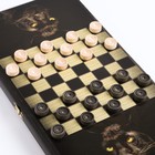 Нарды "Пантера", деревянная доска 40 x 40 см, с полем для игры в шашки - Фото 3