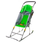 Санки-коляска «Умка 2», цвет зеленый - Фото 2