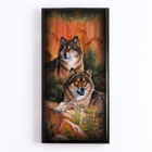 Нарды "Волки", деревянная доска 50 x 50 см, с полем для игры в шашки - фото 318704898