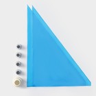 Набор кондитерский, 7 предметов: 2 мешка, 4 насадки d=2.5 см, адаптер - Фото 2