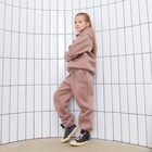 Брюки для девочки MINAKU: Basic Line KIDS, тёмно-бежевые, рост 134 см - фото 34878233