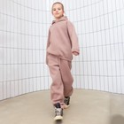 Брюки для девочки MINAKU: Basic Line KIDS, тёмно-бежевые, рост 146 см 7454911 - фото 13999495
