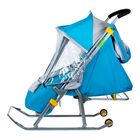 Санки-коляска «Ника Детям 4», с колёсами, цвет бирюза - Фото 2