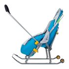 Санки-коляска «Ника Детям 4», с колёсами, цвет бирюза - Фото 3