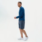 Футболка поло с длинным рукавом мужская MINAKU, размер 48, синяя - Фото 2