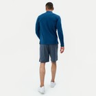 Футболка поло с длинным рукавом мужская MINAKU, размер 48, синяя - Фото 3