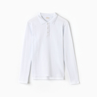 Лонгслив поло мужской MINAKU: Casual Collection MAN, размер 50, белый - Фото 5