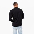 Футболка поло с длинным рукавом мужская MINAKU, размер 46, чёрная - Фото 3