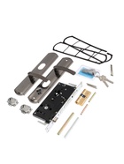 УЦЕНКА Комплект замка для китайской двери R=2L, с ц/м, с ручками, левый - Фото 4