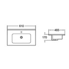 Раковина Comforty 9060M, накладная, 60 см 7560749