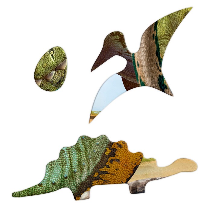 Пазл фигурный на подложке «Динозавры», 80 элементов 51852