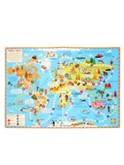 Подарок большой ГЕОДОМ «Страны и флаги», пазл 260 деталей, атлас с наклейками + карточки - Фото 22