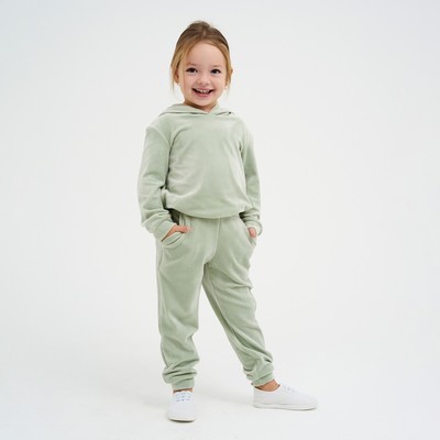 Костюм детский (толстовка, брюки) KAFTAN Basic line, размер 32 (110-116 см), зелёный