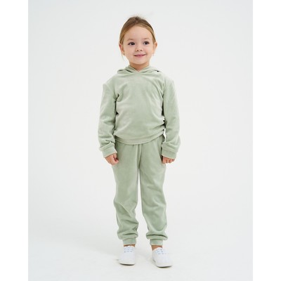 Костюм детский (толстовка, брюки) KAFTAN: Soft plushy, размер 32 (110-116 см), зелёный