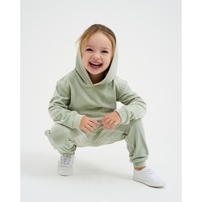 Костюм детский (толстовка, брюки) KAFTAN: Soft plushy, размер 32 (110-116 см), зелёный