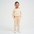 Костюм детский (толстовка, брюки) KAFTAN "Basic line" р.32 (110-116), молочный - Фото 1