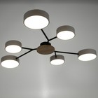 Люстра 1319/6WT LED 144Вт 3000-6000К белый 75х75х5 см - фото 21413806