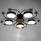 Люстра 1314/5BK LED 120 Вт 3000-6000К черный 90×90×15 см BayerLux - фото 49532627