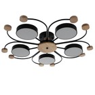 Люстра 1314/5BK LED 120 Вт 3000-6000К черный 90×90×15 см BayerLux - фото 49532633