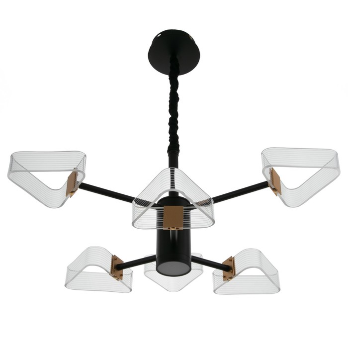 Люстра 1702/6 LED 124 Вт 3000-6000К черный 64×64×50 см BayerLux
