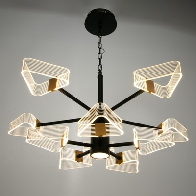 Люстра 1702/10 LED 204 Вт 3000-6000К черный 95×95×80 см BayerLux
