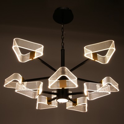 Люстра 1702/10 LED 204 Вт 3000-6000К черный 95×95×80 см BayerLux