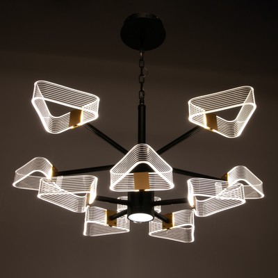 Люстра 1702/10 LED 204 Вт 3000-6000К черный 95×95×80 см BayerLux