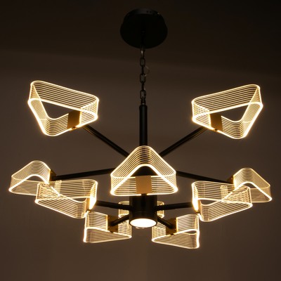 Люстра 1702/10 LED 204 Вт 3000-6000К черный 95×95×80 см BayerLux