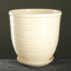 Горшок для цветов «Туман», 5 л, d=21 см, h=20 см, керамический, с поддоном - Фото 1