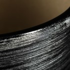 Горшок для цветов «Космос», керамический, с поддоном, 8 л, чёрный с серебряными полосками - Фото 2