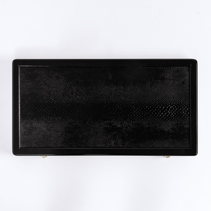 Нарды с кожаной вставкой "Питон" , деревянная доска 60 х 60 см, (фишка d=2.7 см, h=0.9 см) - Фото 1