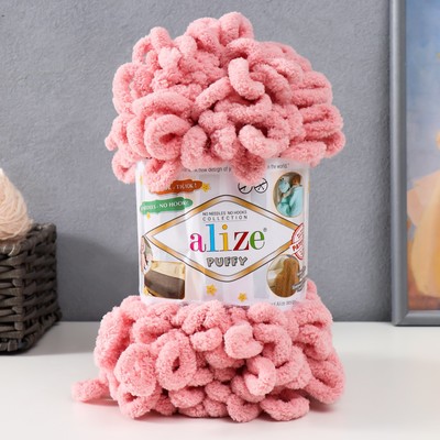 Плюшевая пряжа для вязания руками ALIZE, Puffy, 100% микрополиэстер, 9 м/100 г, (161)