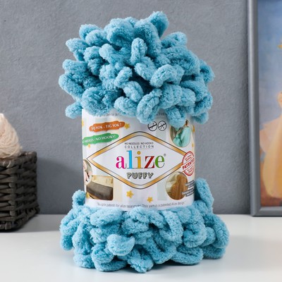 Плюшевая пряжа для вязания руками ALIZE, Puffy, 100 % микрополиэстер, 9 м/100 г, (414)