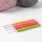 Набор крючков для вязания, d = 2-3,5 мм, 14 см, 4 шт, цвет разноцветный - Фото 1