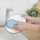Губка для мытья посуды Доляна, 15×9 см, микрофибра, скрабер, цвет МИКС - фото 8124246