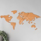 Панно-наклейка настенное пробка "Карта мира" набор 40х70 см - Фото 1
