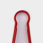 Щипцы кухонные Доляна «Краски», 23×3,5 см, 201 сталь, цвет красный - фото 4338555