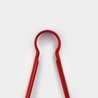 Щипцы кухонные Доляна «Краски», 29×4 см, 201 сталь, цвет красный - фото 7776359