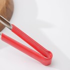 Щипцы кухонные Доляна «Краски», 27,5×6,5 см, 201 сталь, цвет красный - Фото 3
