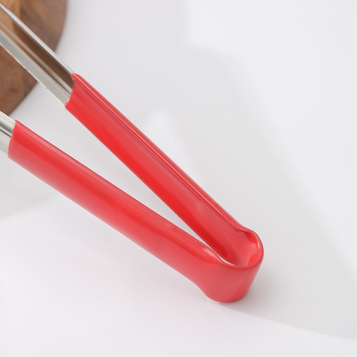 Щипцы кухонные Доляна «Краски», 27,5×6 см, 201 сталь, цвет красный - фото 1891172159