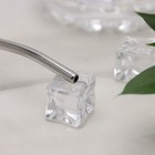 Ложка-трубочка для коктейля из нержавеющей стали «Ракушка», длина 21 см, цвет серебряный - Фото 3