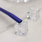 Ложка-бомбилья из нержавеющей стали для матэ, длина 17.5 см, цвет синий - Фото 3