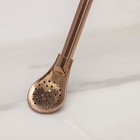 Ложка-бомбилья из нержавеющей стали для матэ, 17,5×2 см, цвет бронзовый - Фото 2