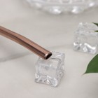 Ложка-бомбилья из нержавеющей стали для матэ, 17,5×2 см, цвет бронзовый - Фото 3