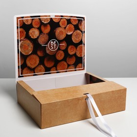 Коробка подарочная складная двухсторонняя, упаковка, «Мужская», 31 х 24.5 х 8 см