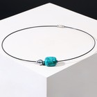 Чокер галтовка «Хризоколла» с гематитом шар №8, 45см - Фото 1