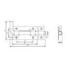 Засов Киров Секрет ЗД-03, круглый, Г-образный, цвет античное серебро - Фото 2